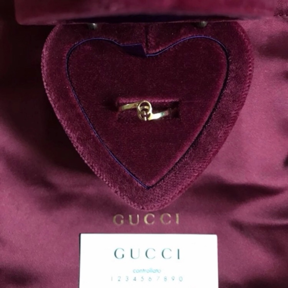Gucci Running GG Ring In Yellow Gold size 6.25
